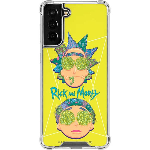 Adult Swim Rick and Morty Rick and Morty Portal Eyes Galaxy S21 FE Clear Case